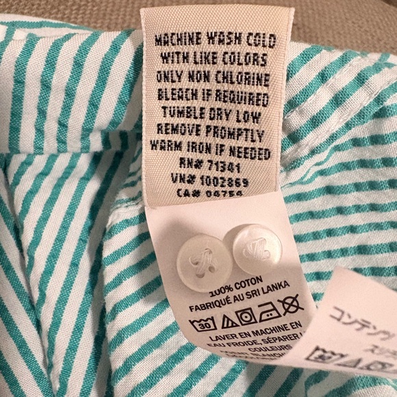L.L. Bean Teal Striped Shirt - Picture 5 of 5